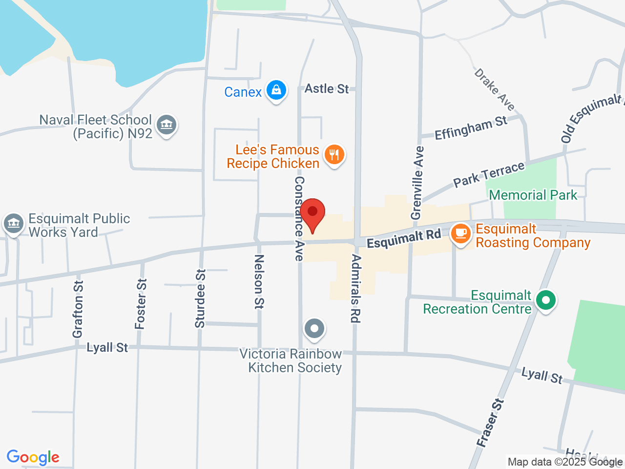 Street map for Misty Mountain Cannabis, 1318A Esquimalt Rd, Victoria BC