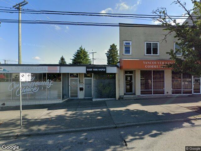 Street view for Sunrise Cannabis, 2943 Kingsway, Vancouver BC