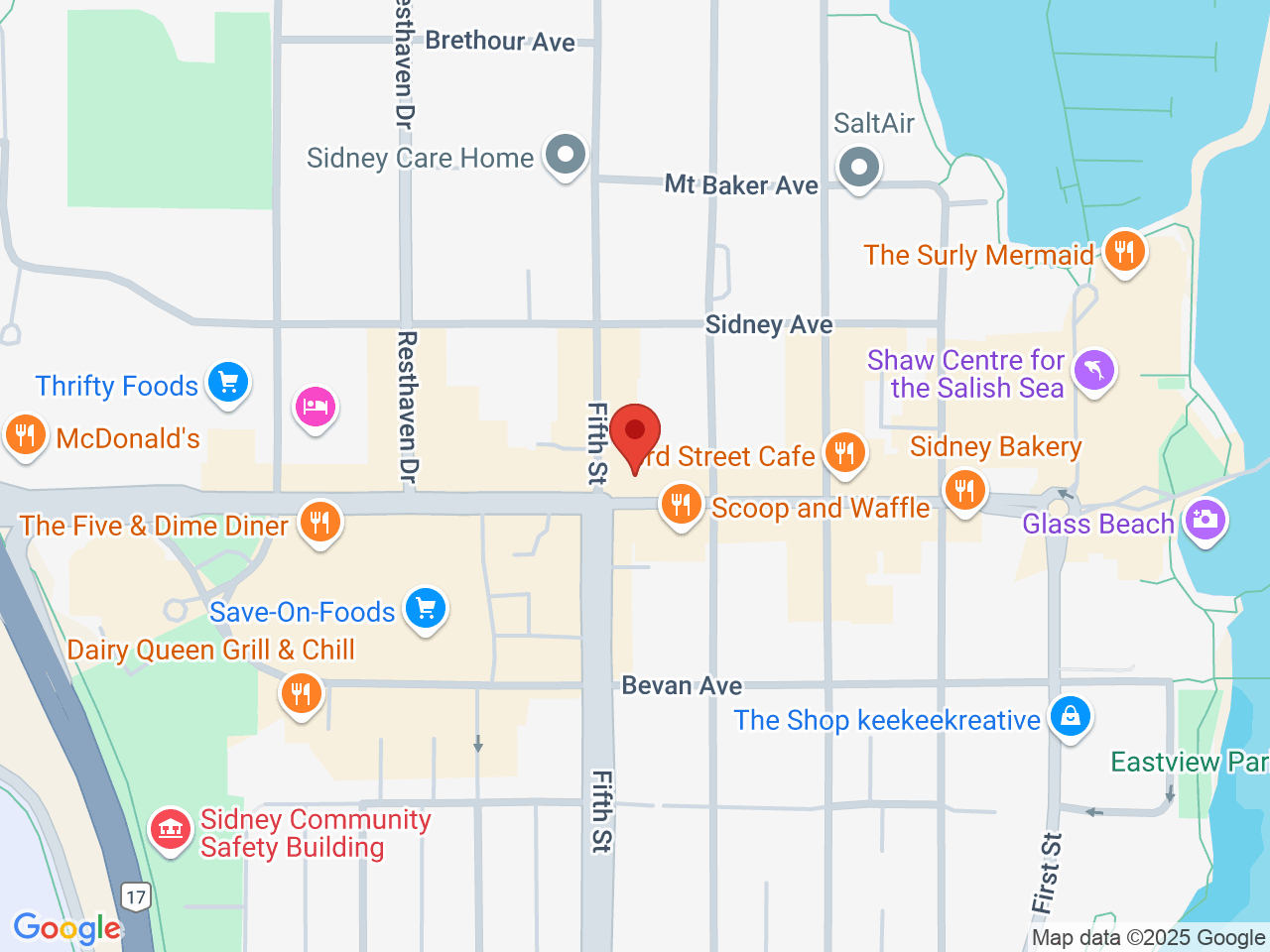 Street map for Truth + Alibi, 2410 Beacon Ave, Sidney BC