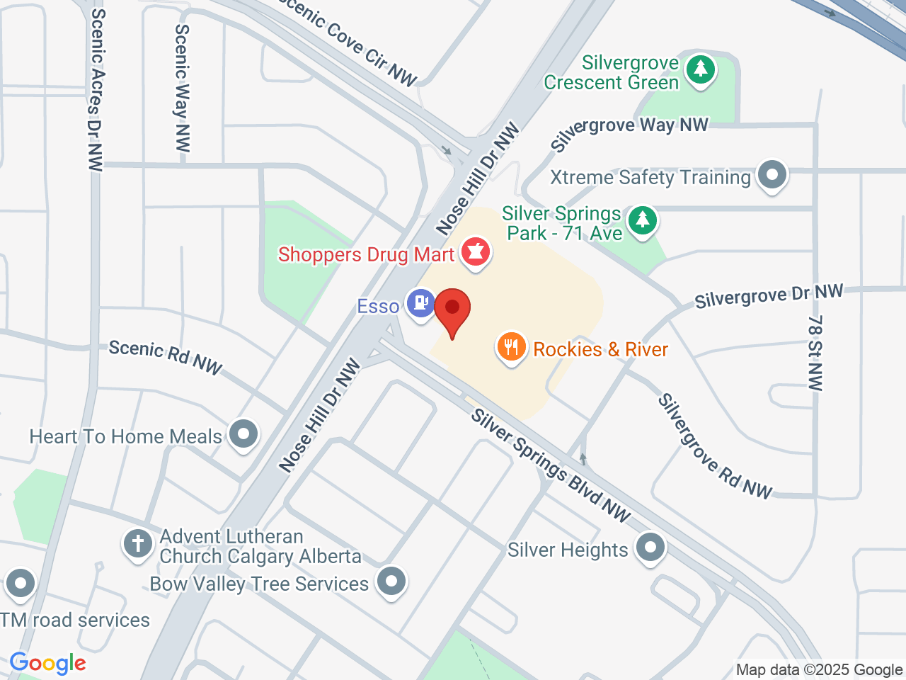 Street map for 13th Floor Cannabis, 208-8060 Silver Springs Blvd NW, Calgary AB