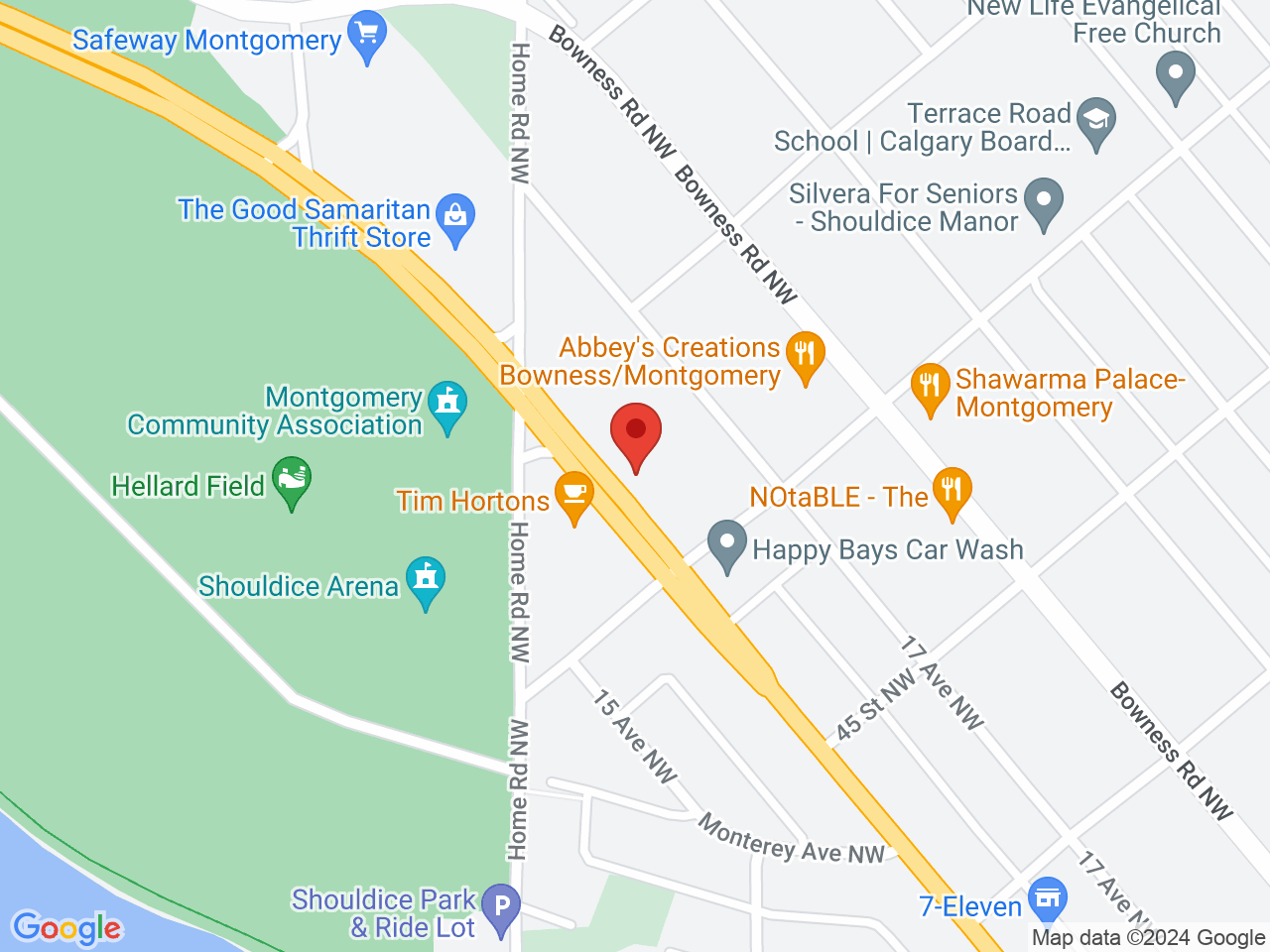 Street map for Cannabis Cowboy, 4708C 16 Avenue NW, Calgary AB