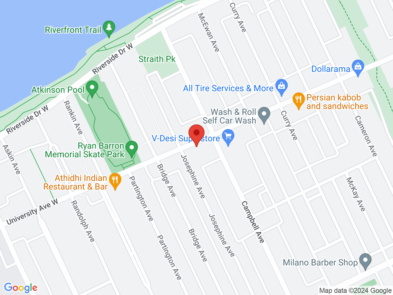Street map for Endless Heights Cannabis Shop, 1747 University Ave W, Windsor ON