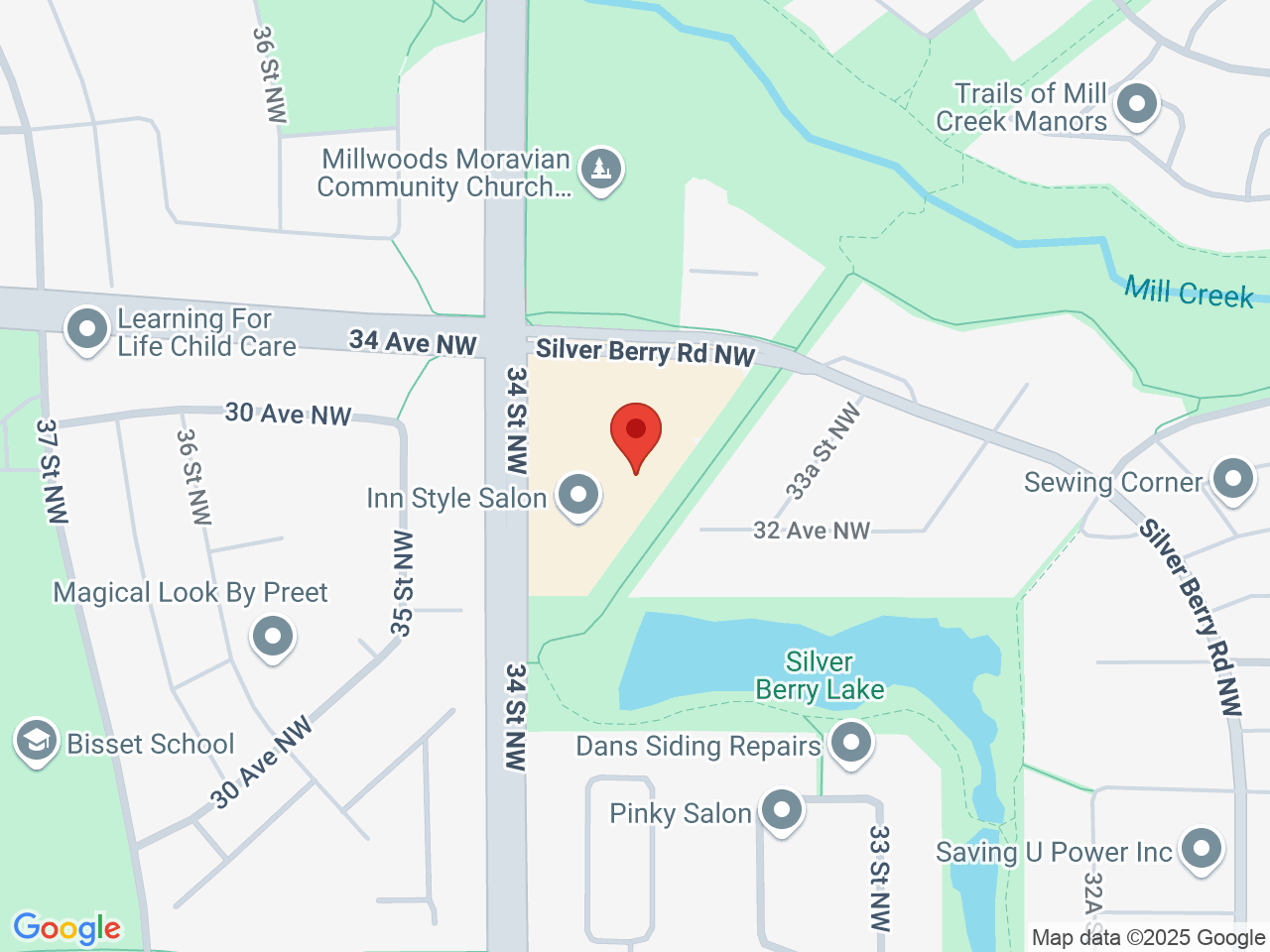 Street map for Cannabis House, 3333 34 Street NW, Edmonton AB