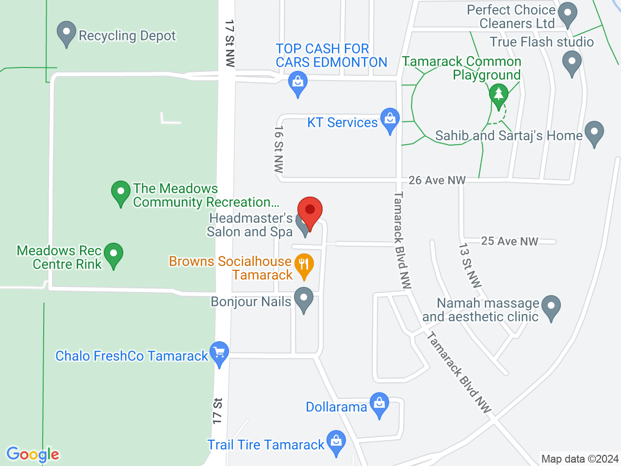 Street map for Cannabis Discounter, 2543 17 Street NW, Edmonton AB
