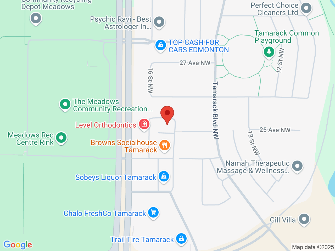 Street map for Cannabis Discounter, 2543 17 Street NW, Edmonton AB