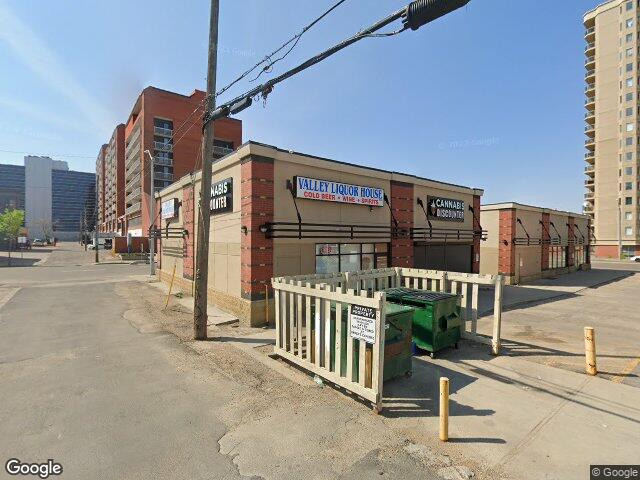 Street view for Cannabis Discounter 102, 10828 102 Ave NW, Edmonton AB