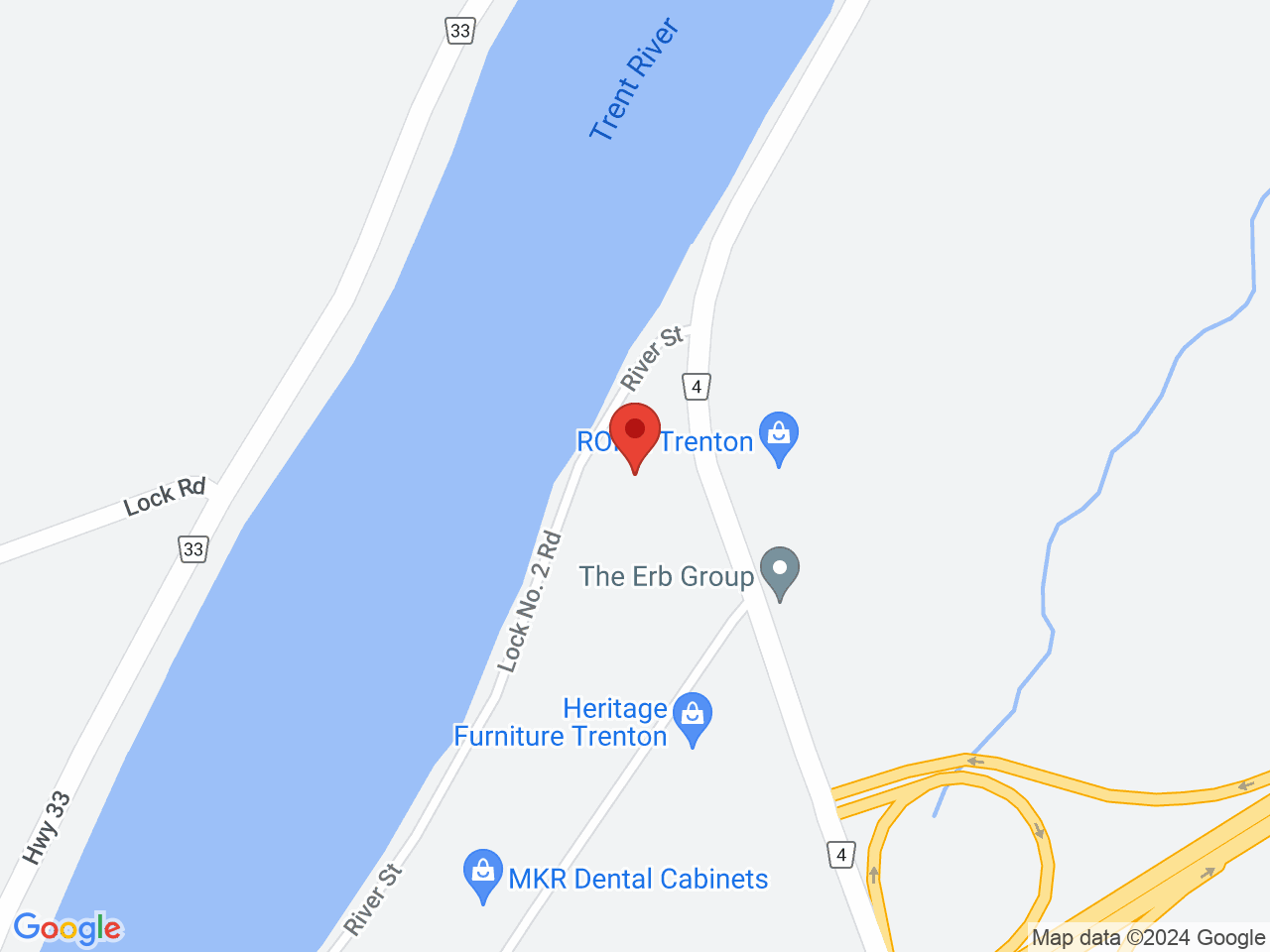 Street map for Trenton Cannabis, 255 Glen Miller Rd, Trenton ON