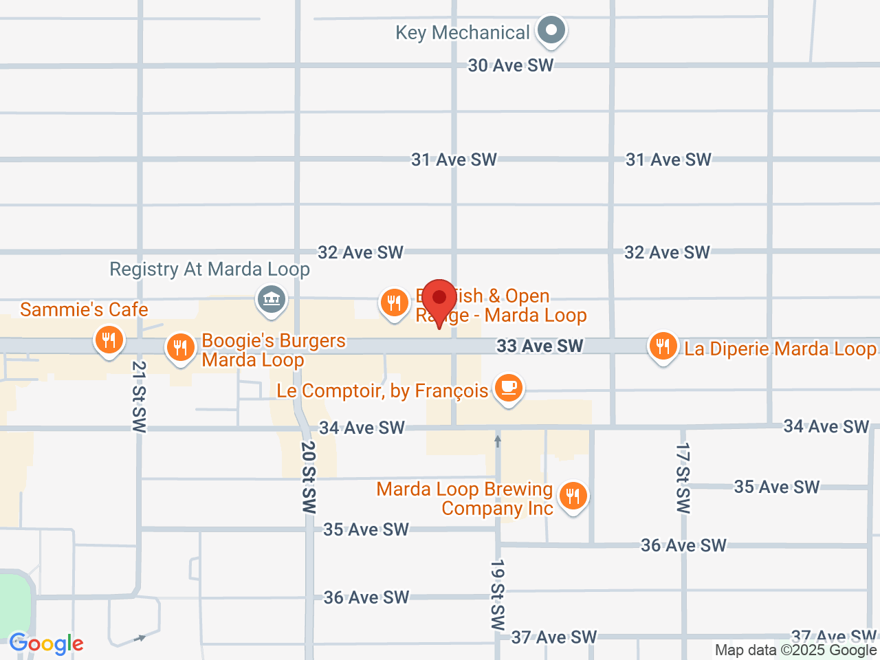 Street map for FOUR20 Marda Loop, 3-2008 33 Ave SW, Calgary AB