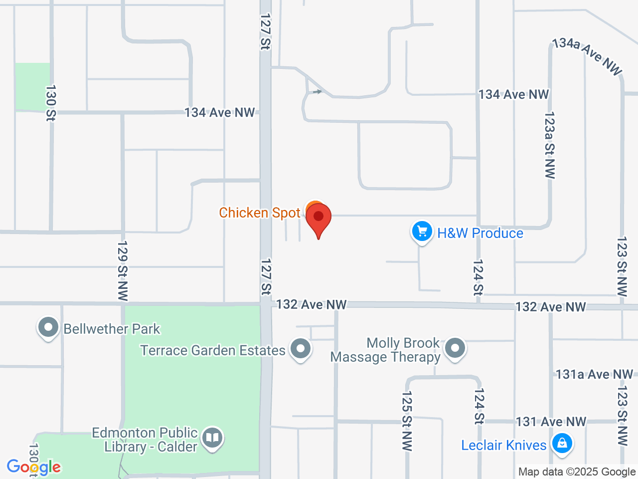 Street map for Delta 9 Cannabis Store, 12620F 132 Avenue NW, Edmonton AB