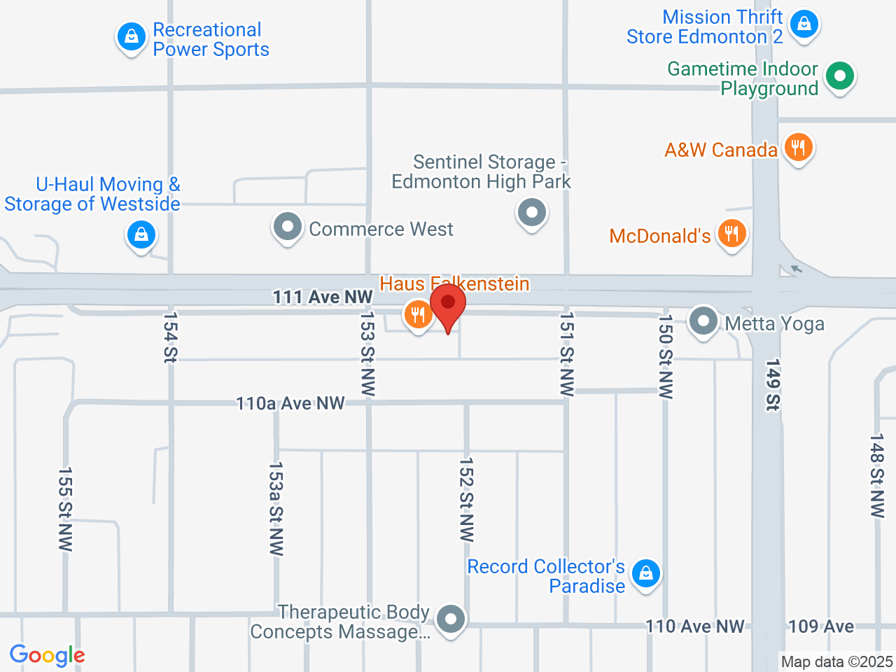 Street map for Lucid Cannabis Edmonton, B-15211 111 Avenue NW, Edmonton AB