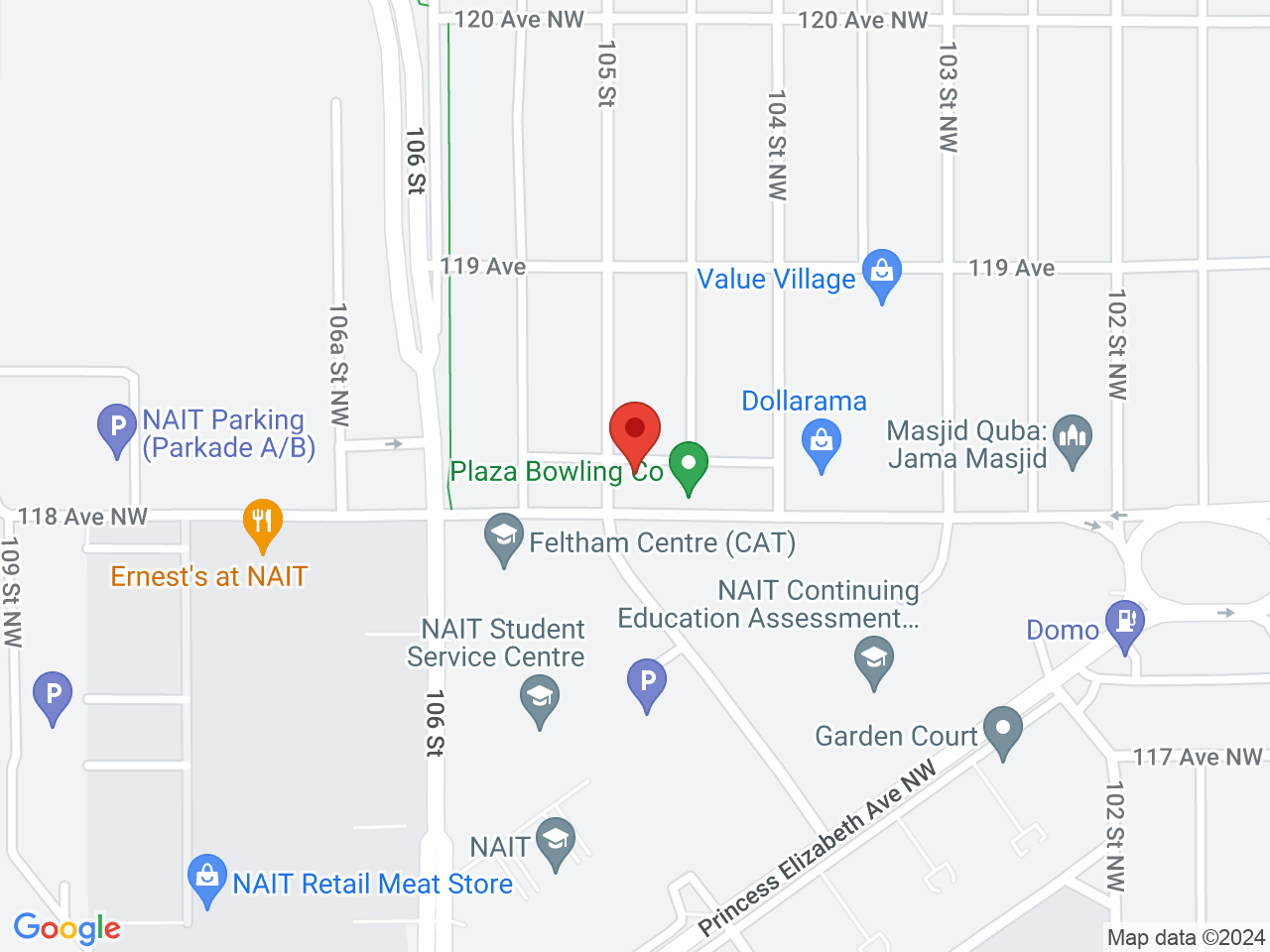 Street map for Mind-Full, 10430 118 Avenue  NW, Edmonton AB