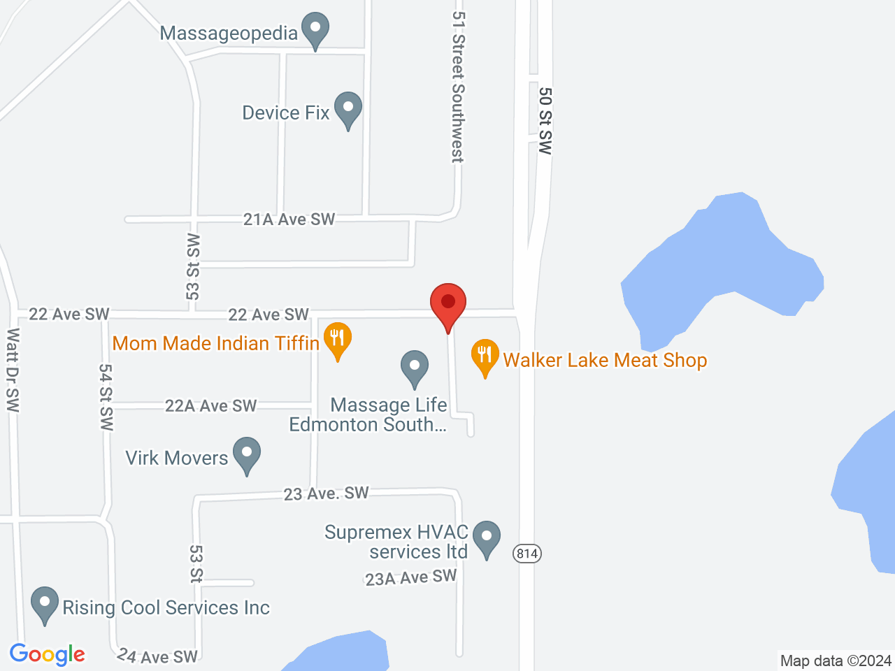 Street map for Smokey's, 5017 22 Ave SW, Edmonton AB