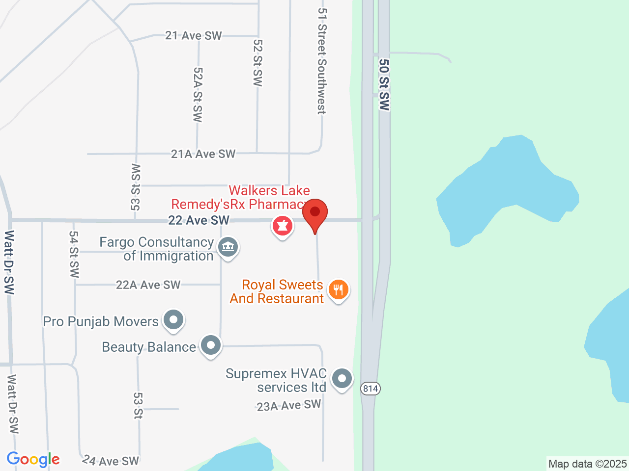 Street map for Smokey's, 5017 22 Ave SW, Edmonton AB