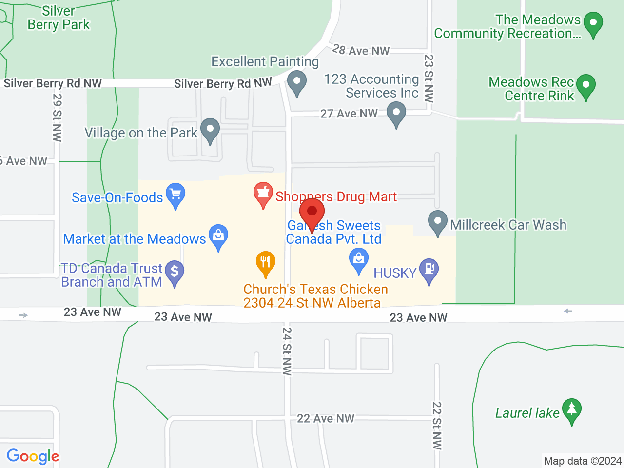 Street map for Smokey's Mill Creek, 2366 23 Avenue, Edmonton AB