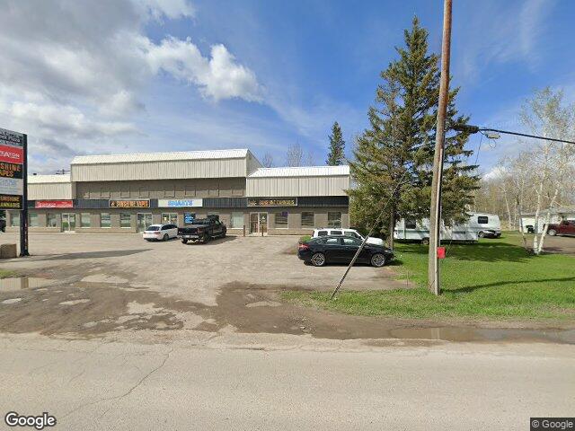 Street view for Sunshine Cannabis, 1-586 Main Avenue West, Sundre AB