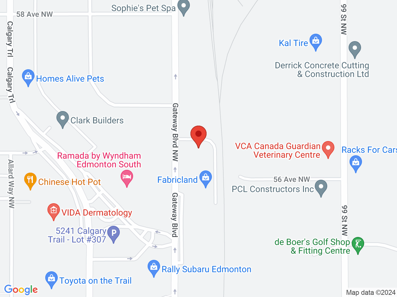 Street map for The Bud King Gateway, 5403 Gateway Blvd, Edmonton AB