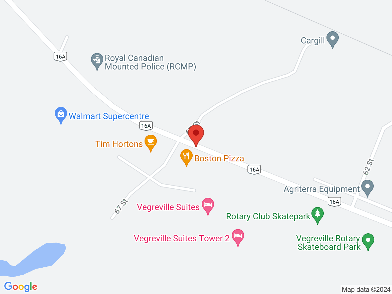 Street map for The Green Box Vegreville, 6549 Highway 16A, Vegreville AB