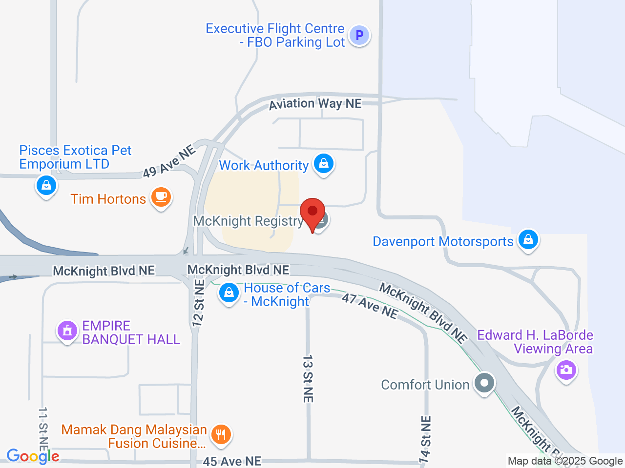 Street map for FOUR20 Aviation Plaza, 122-425 Aviation Rd NE, Calgary AB