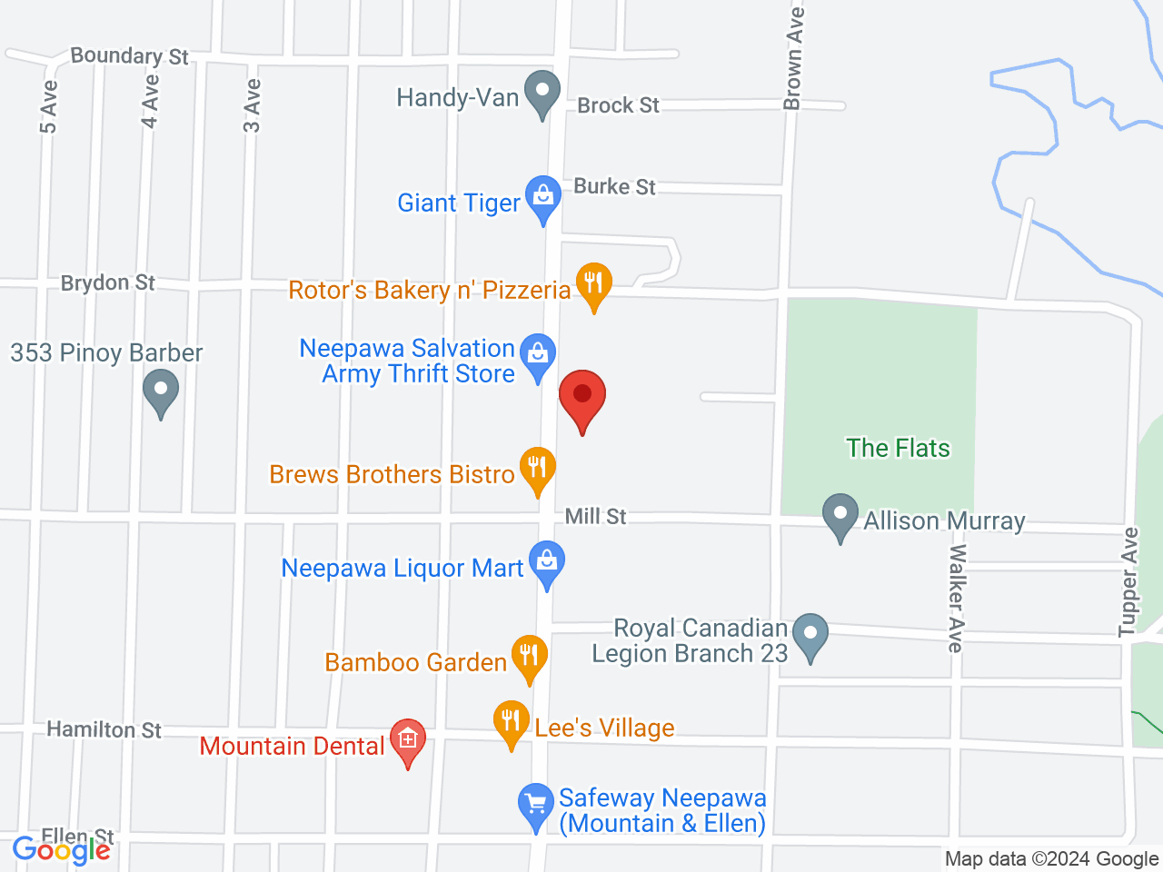 Street map for King Bud Cannabis, 361 Mountain Ave, Neepawa MB