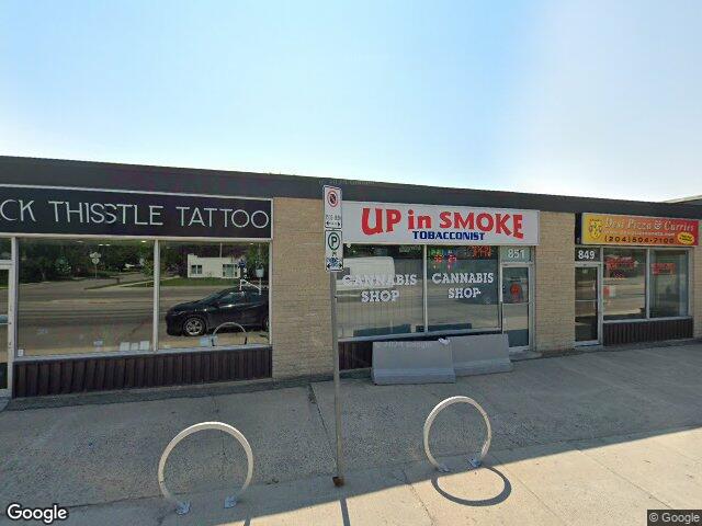 Street view for Up In Smoke, 851 Henderson Highway, Winnipeg MB