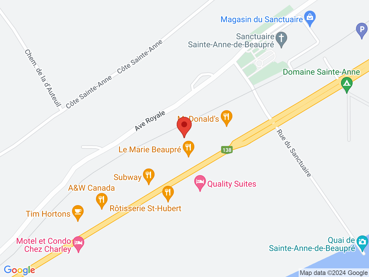 Street map for SQDC Sainte-Anne-De-Beaupre, 9749 boul. Sainte-Anne, Sainte-Anne-De-Beaupre QC