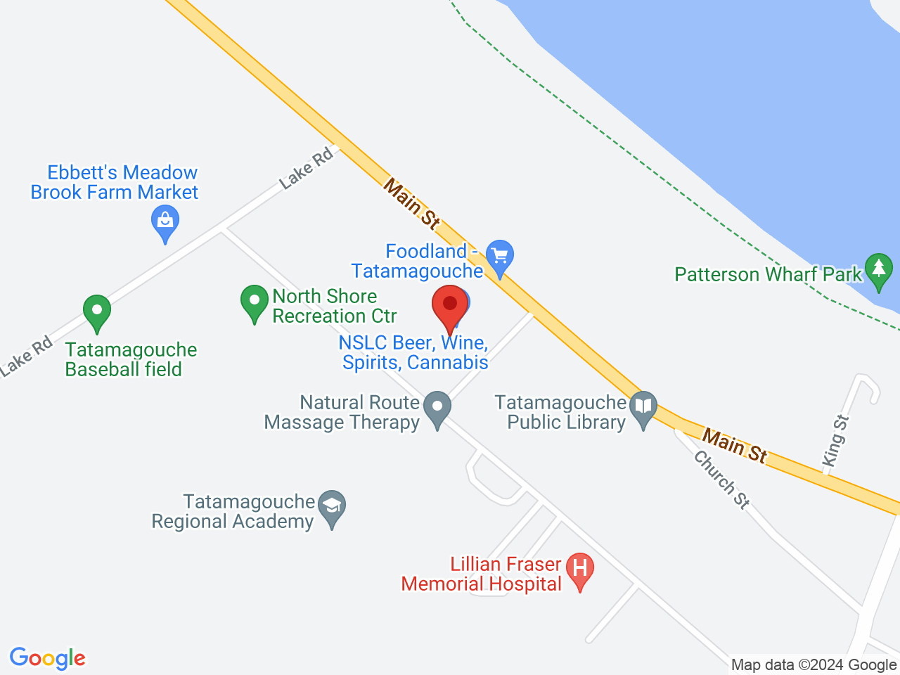 Street map for NSLC Cannabis Tatamagouch, 122 Main Street, Tatamagouch NS