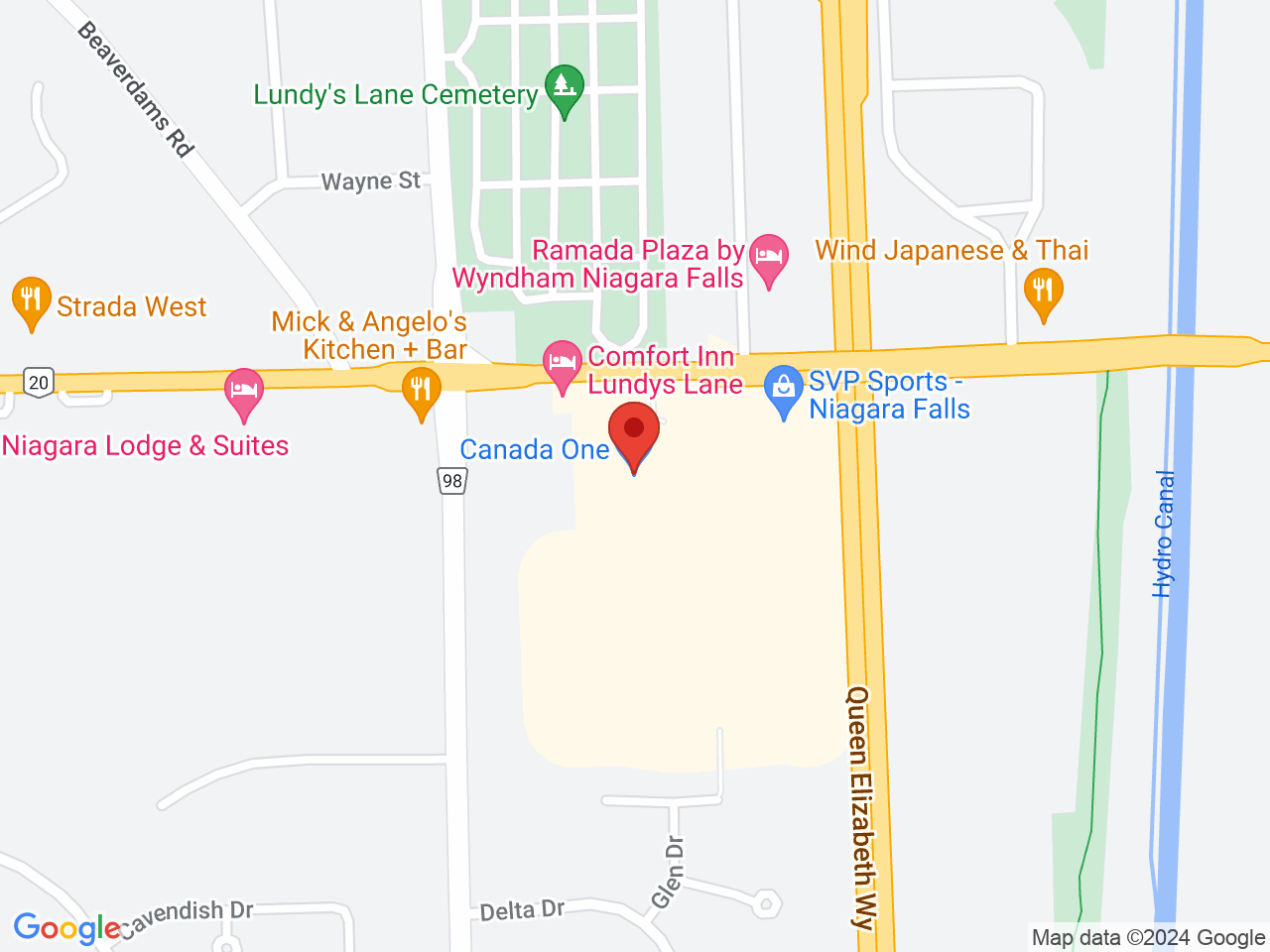 Street map for Buds 4 Less, 7500 Lundy's Ln, Niagara Falls ON