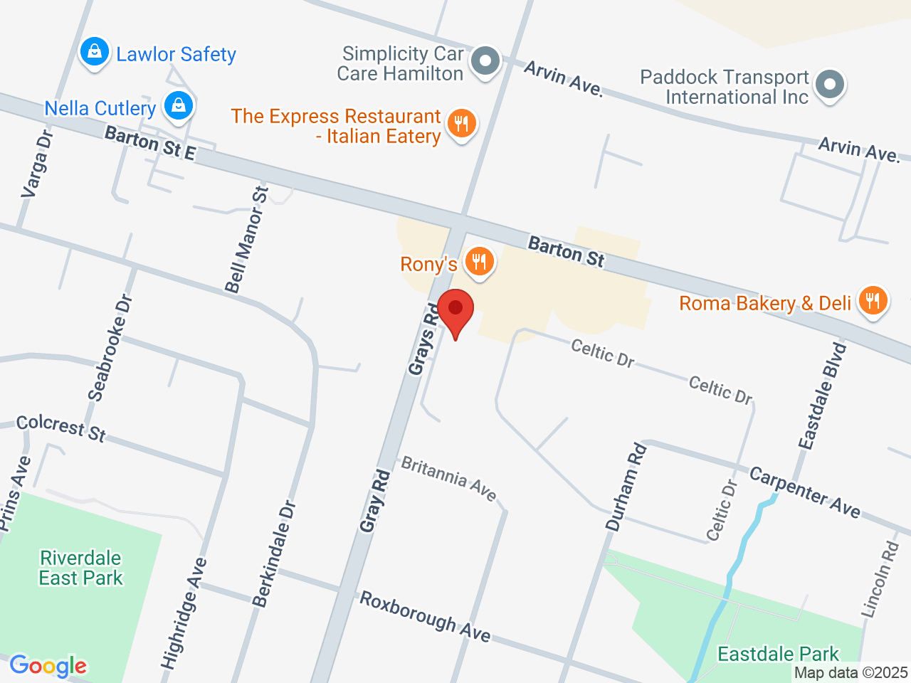 Street map for Budzys Cannabis Grays Rd, 5-298 Grays Rd, Hamilton ON