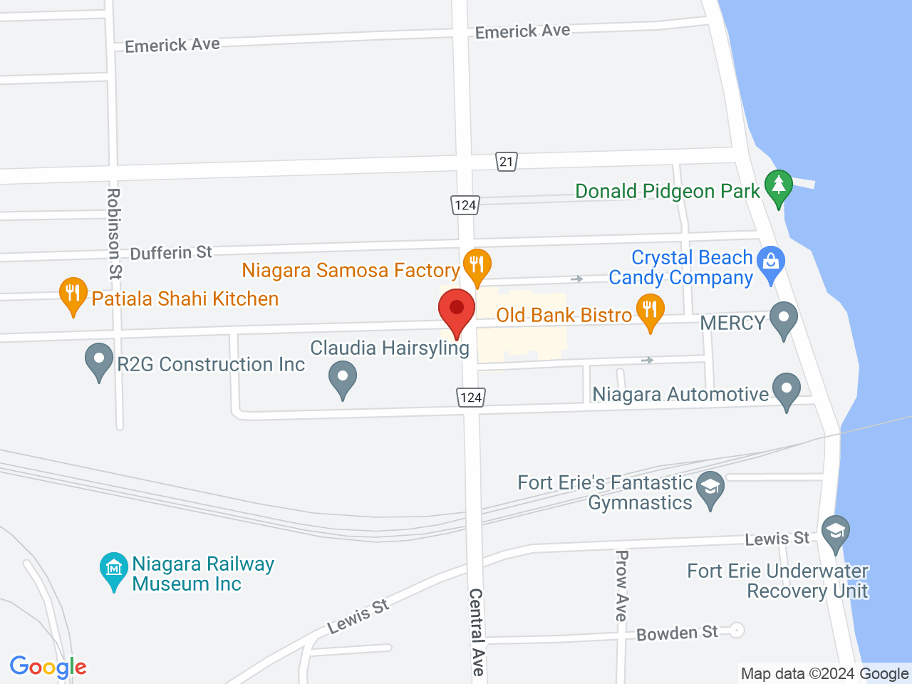 Street map for True North Cannabis Co., 201 Jarvis St., Fort Erie ON