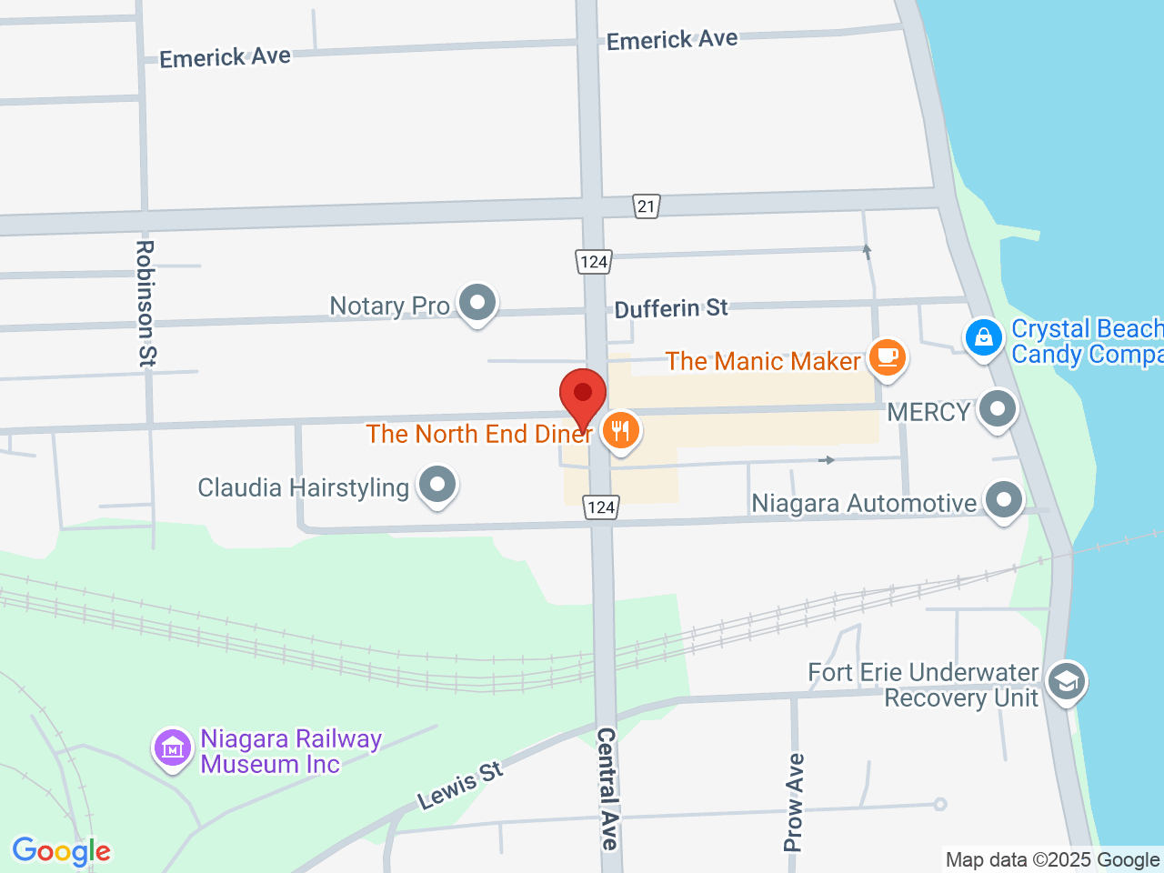 Street map for True North Cannabis Co., 201 Jarvis St., Fort Erie ON