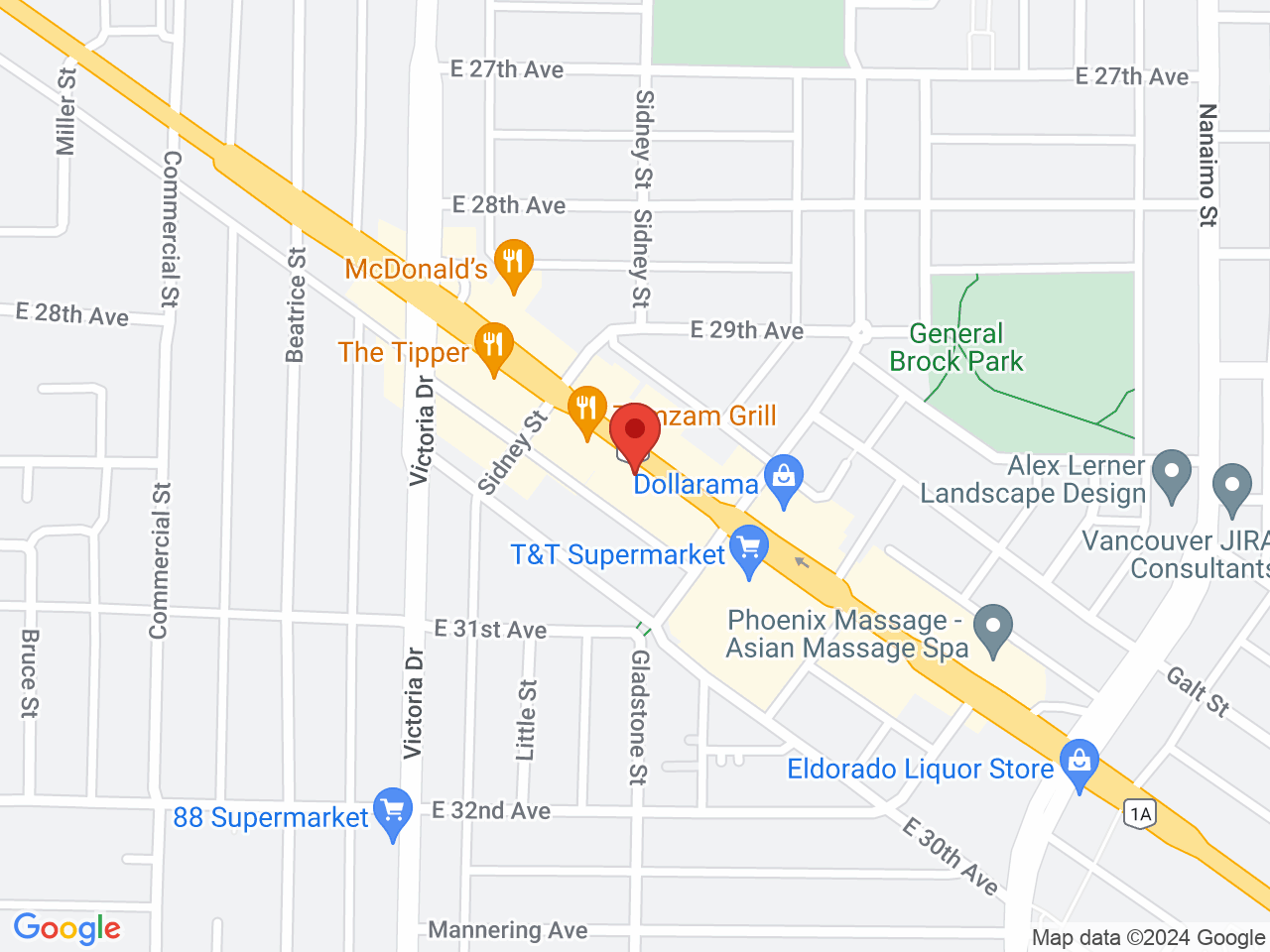 Street map for Kingsway Cannabis, 2140 Kingsway, Vancouver BC