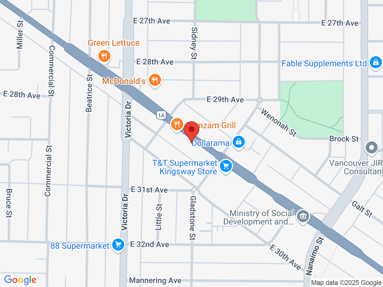 Street map for Kingsway Cannabis, 2140 Kingsway, Vancouver BC