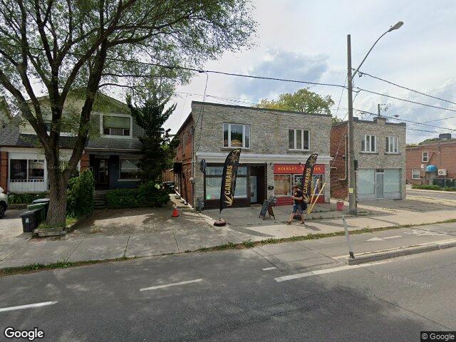 Street view for Alphabud Cannabis Co., 1186 Woodbine Ave, Toronto ON