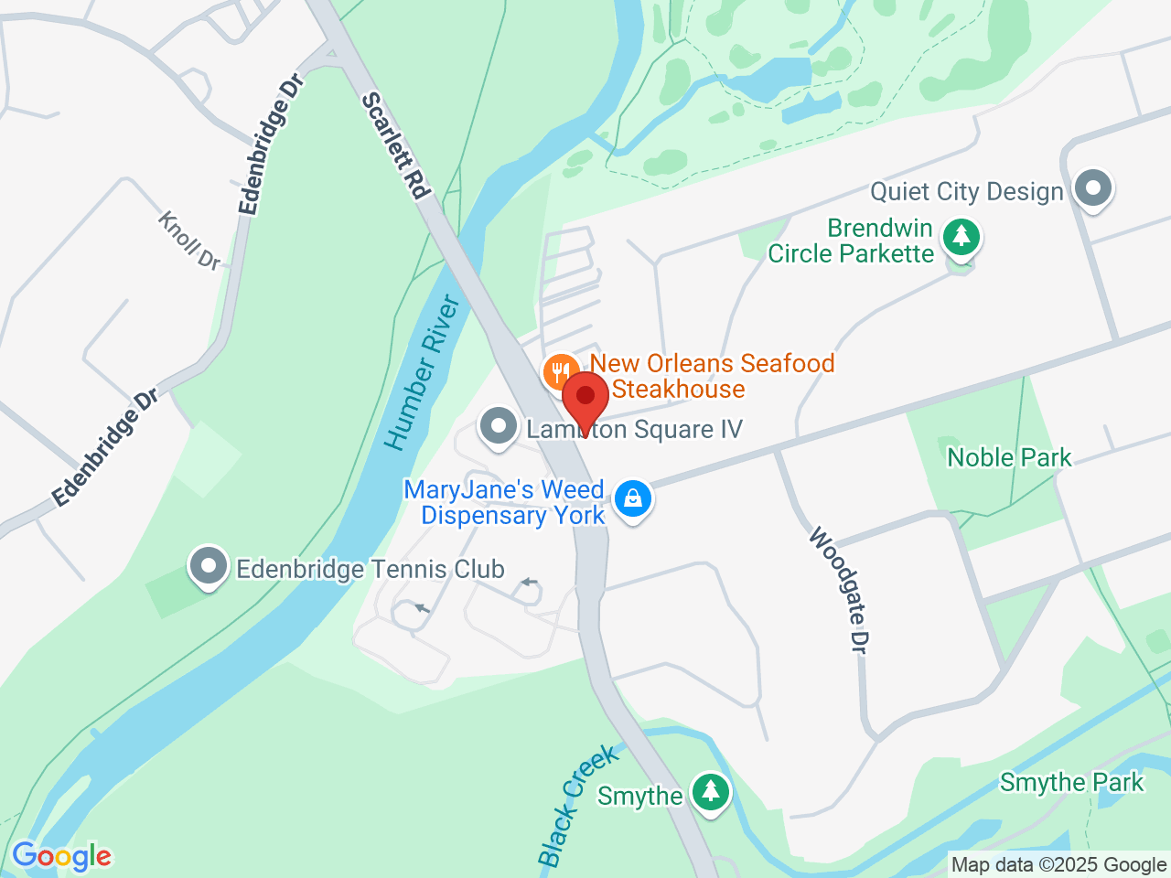 Street map for Above The Clouds Cannabis, 259 Scarlett Rd, Etobicoke ON