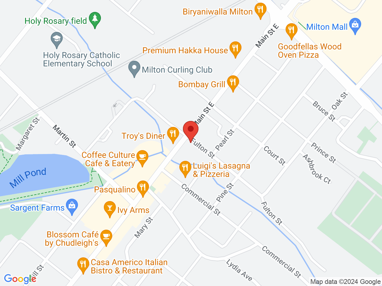 Street map for Bud's Cannabis Store, 300 Main St E, Milton ON