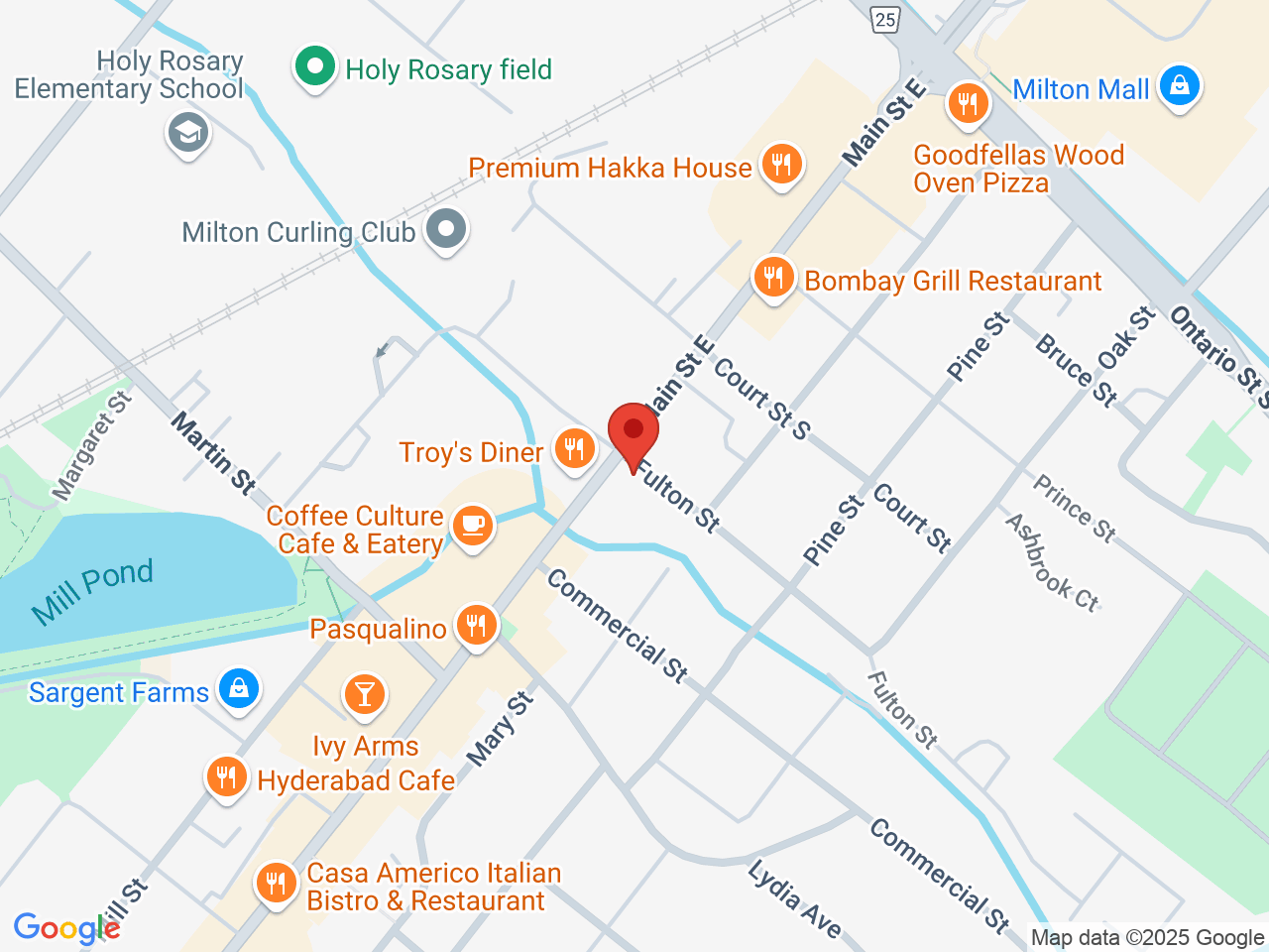 Street map for Bud's Cannabis Store, 300 Main St E, Milton ON