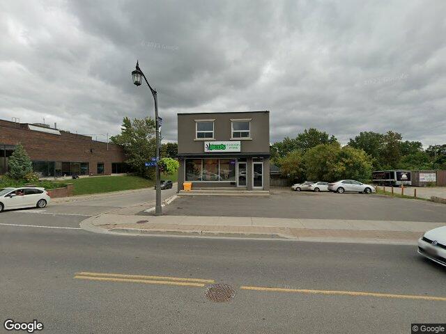 Street view for Bud's Cannabis Store, 300 Main St E, Milton ON