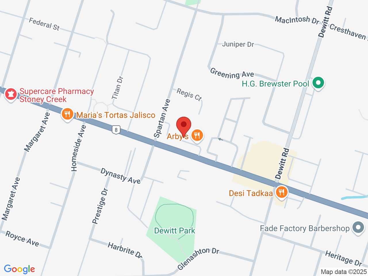 Street map for Cabbage Brothers, 483 Hwy 8, Stoney Creek ON