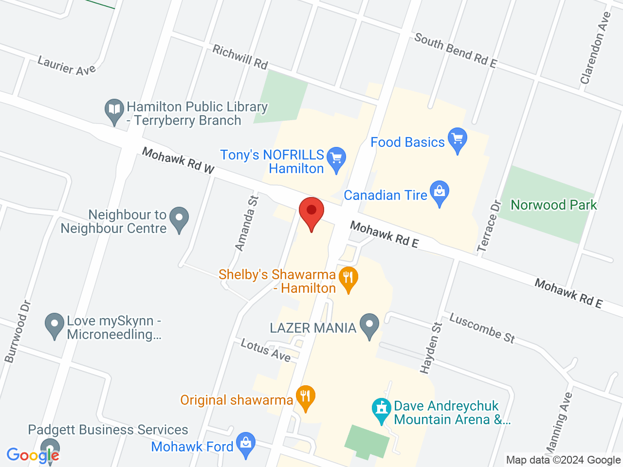 Street map for Cabbage Brothers, 830 Upper James St, Hamilton ON