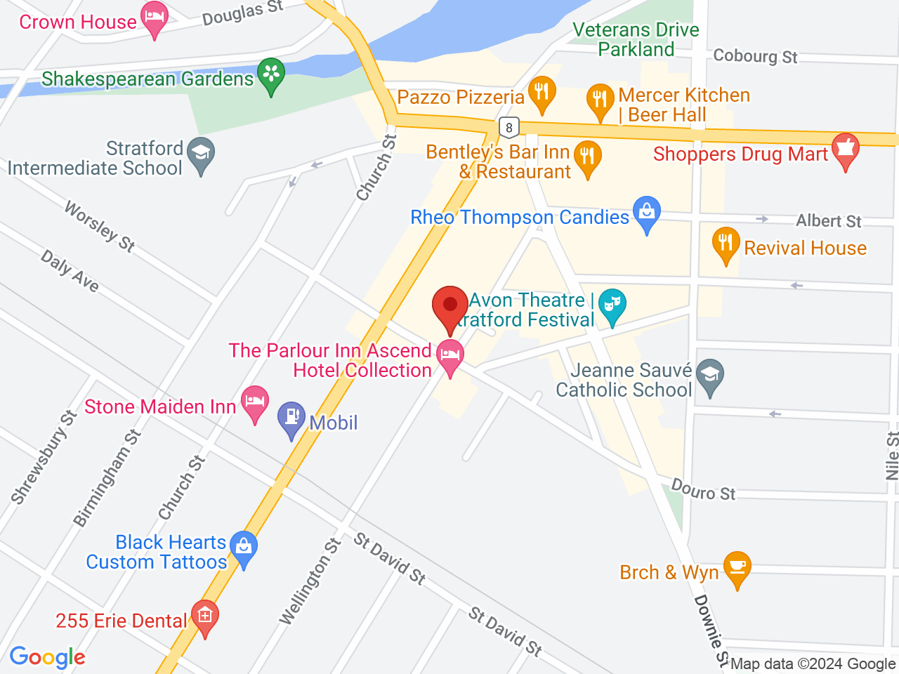 Street map for Cannabis Cannabis, 90 Wellington St, Stratford ON