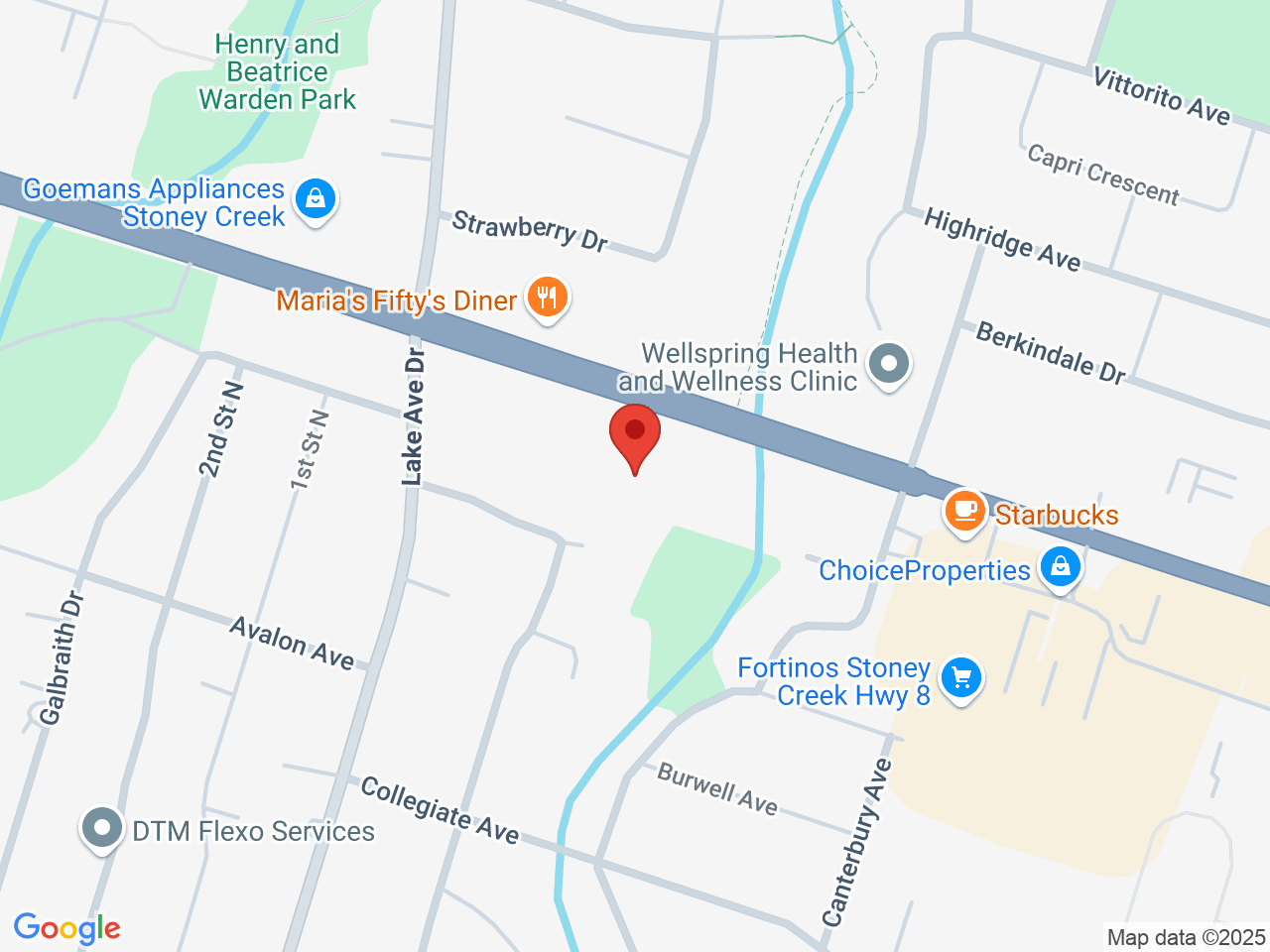 Street map for Cannabis Cupboard, 10-952 Queenston Rd, Stoney Creek ON