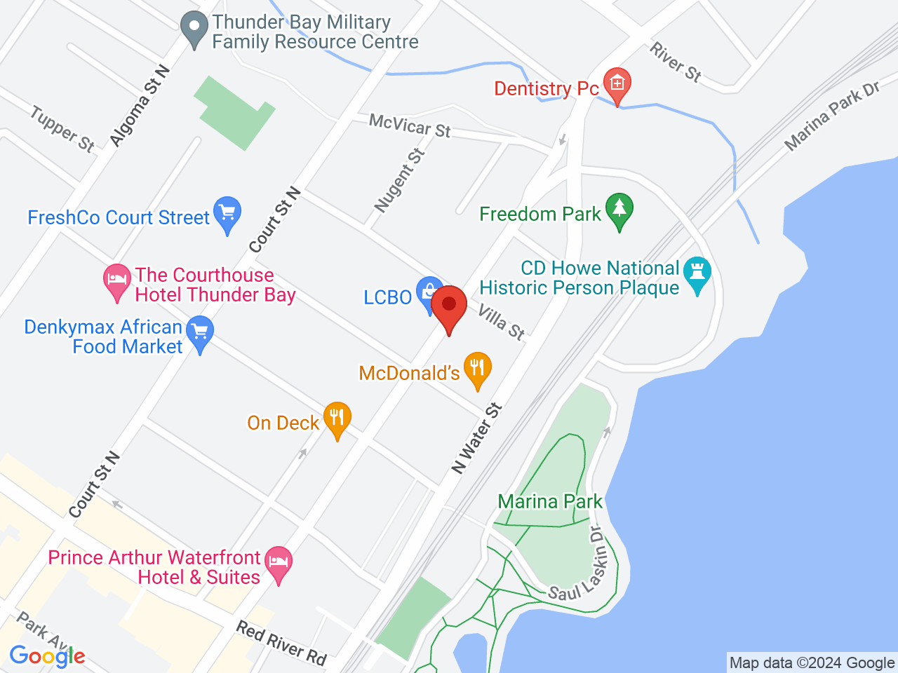Street map for Cannabis Plus Store, 89 Cumberland St N, Thunder Bay ON