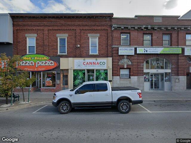 Street view for CannaCo Cannabis Company, 39 Dundas St W, Trenton ON