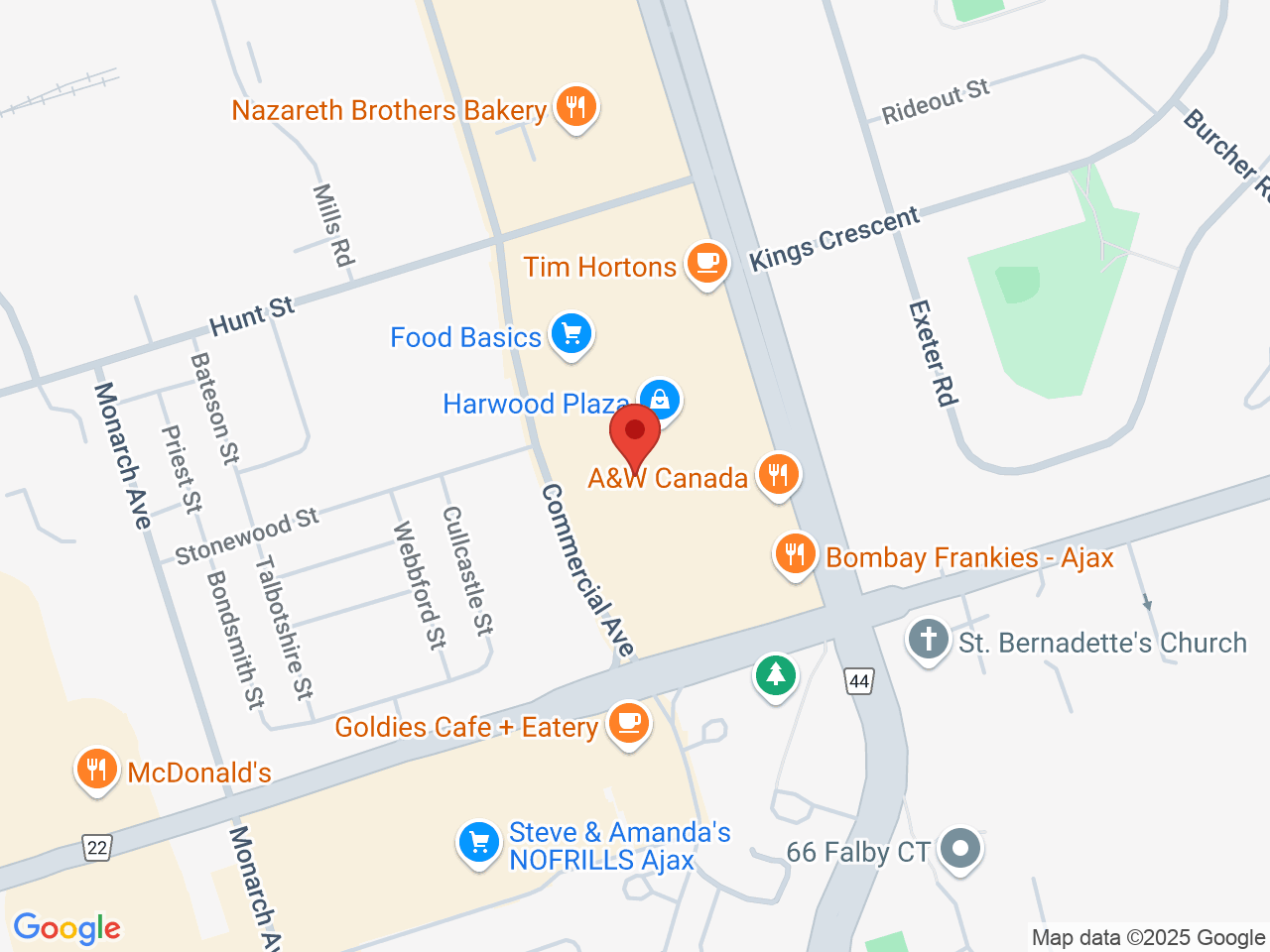 Street map for CannaVerse, 314 Harwood Ave S, Ajax ON