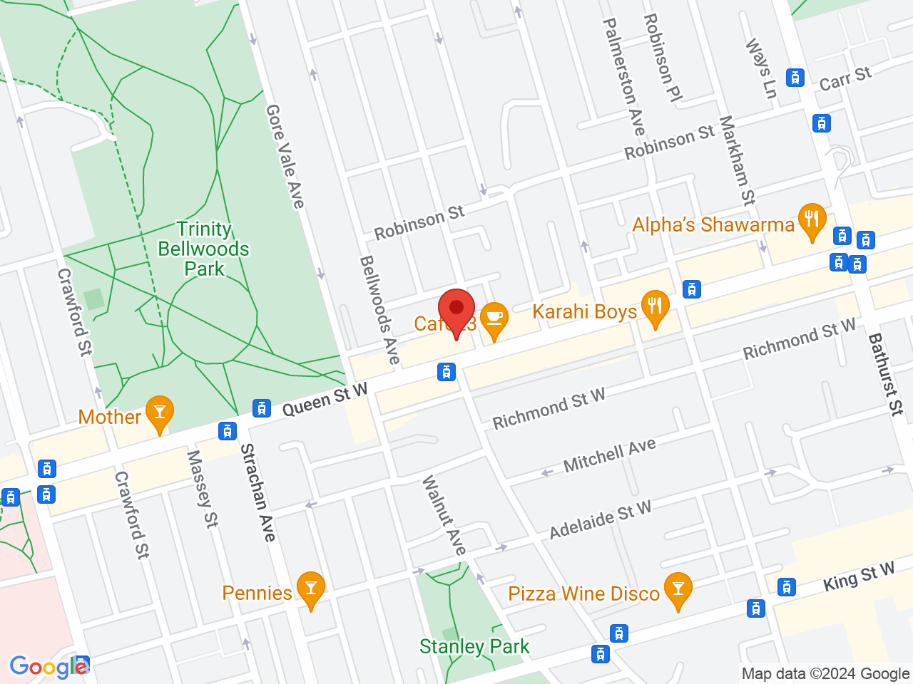 Street map for Civilian House of Cannabis, 734 Queen St W, Toronto ON