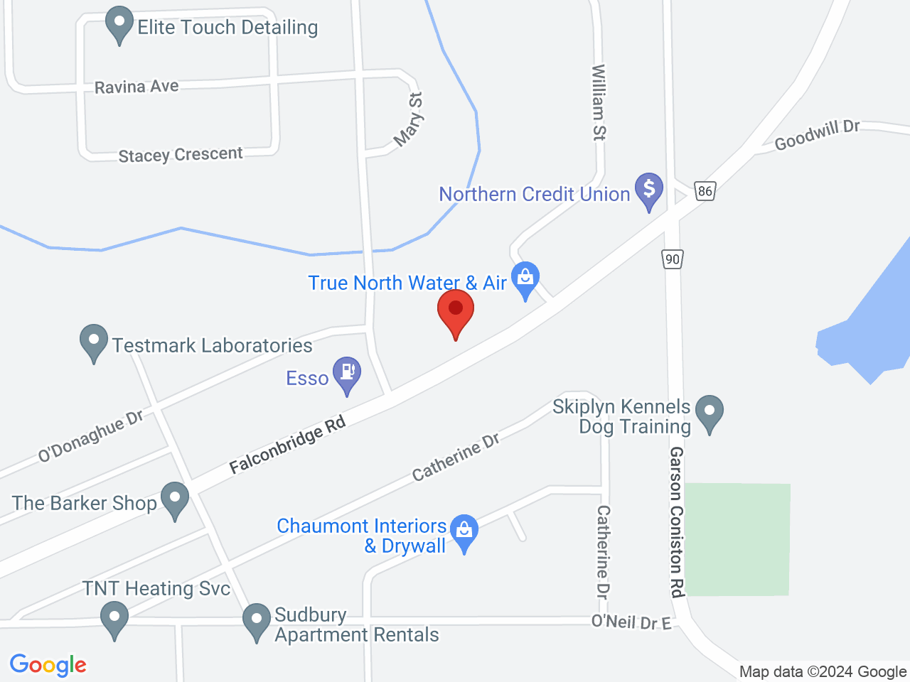 Street map for Dab Cannabis, 3481 Falconbridge Hwy, Garson ON