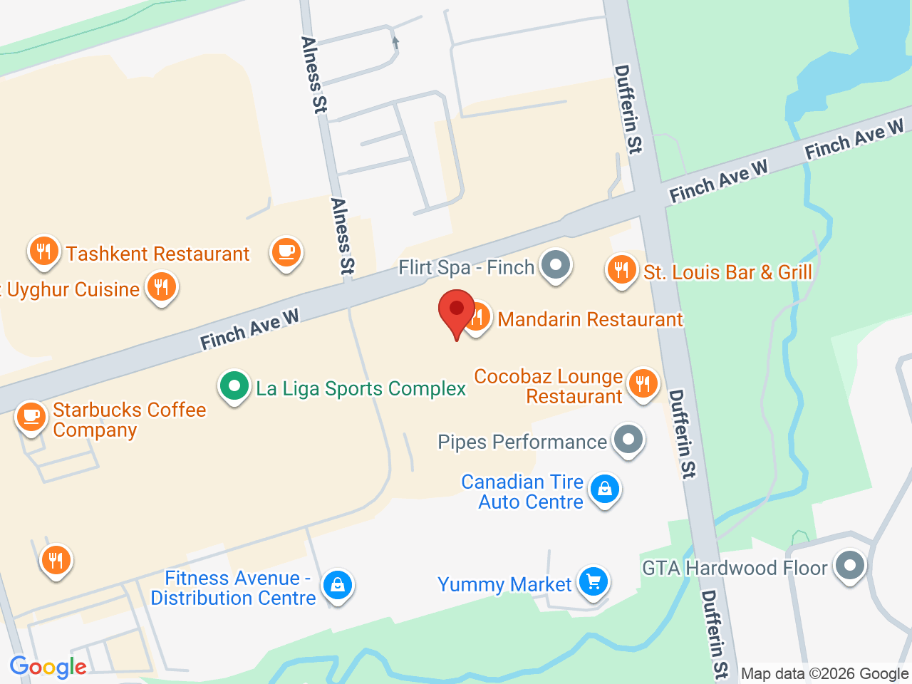 Street map for Euphoria Bud, 1027 Finch Ave W, North York ON