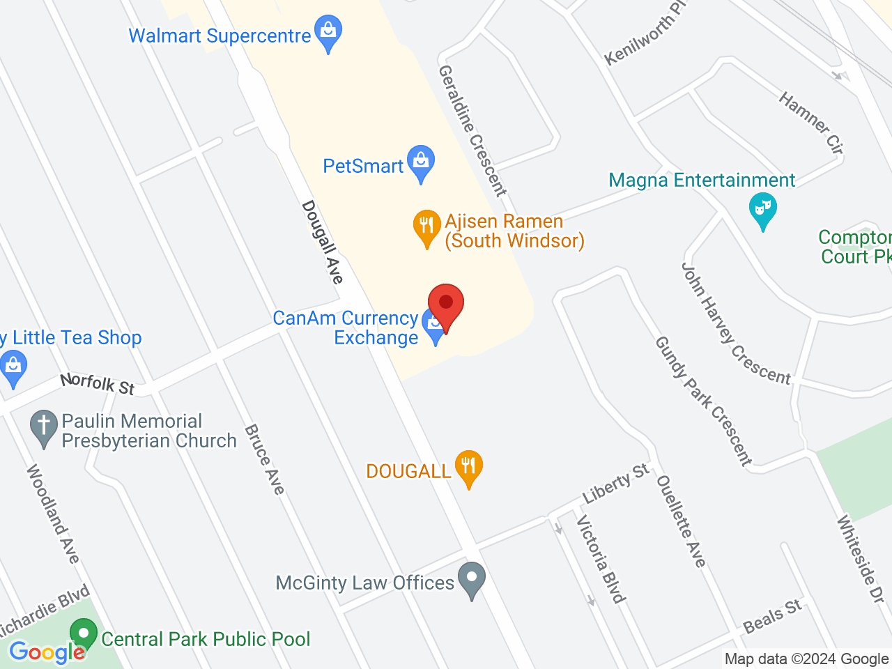Street map for Fika Local Windsor, 3222 Dougall Ave, Windsor ON