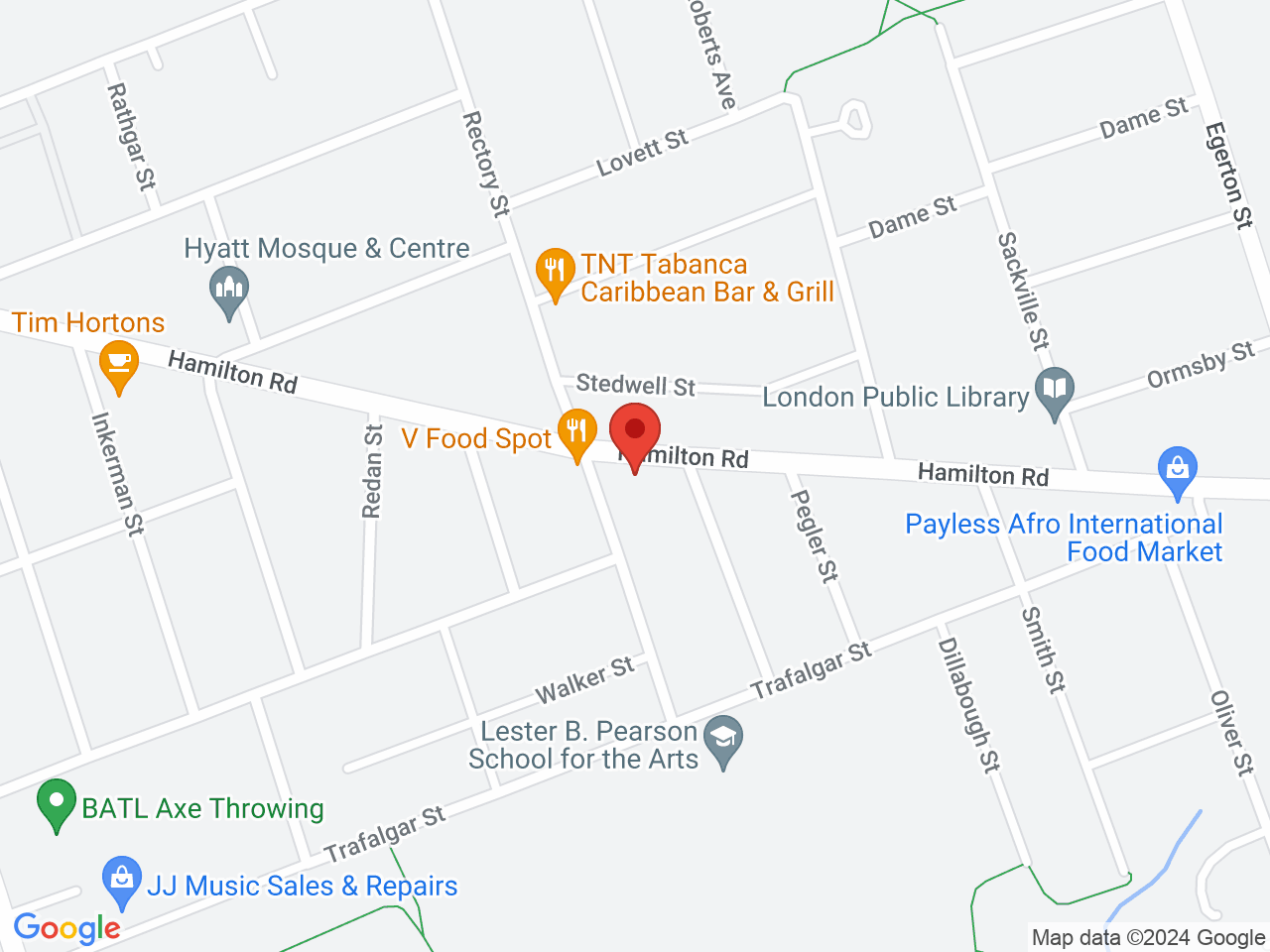 Street map for Da Canna, 423 Hamilton Rd Unit A, London ON