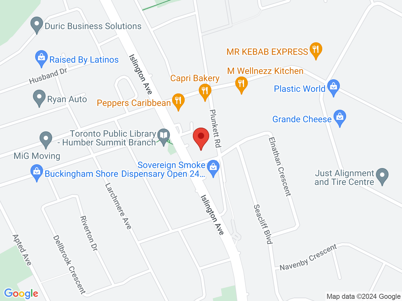 Street map for GoHi Cannabis, 18 Satterly Rd, North York ON